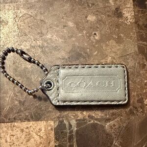 Coach Grey Leather Tag Hang Tag